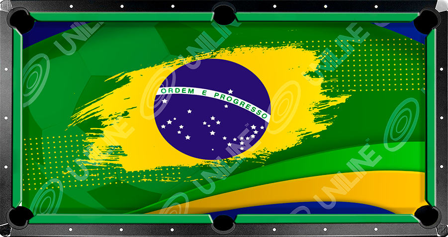 Paño de billar con bandera de Brasil