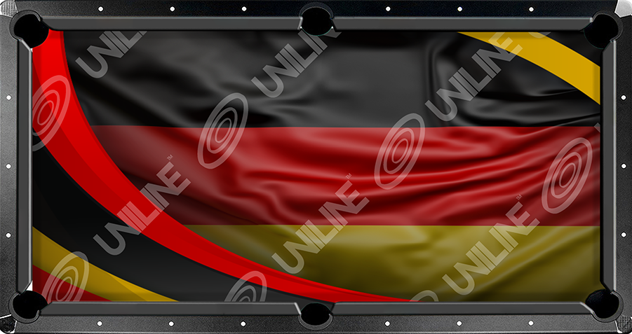 paño de billar con bandera de alemania