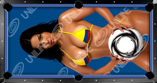 tela de billar azul futbolera colombia cuantiko